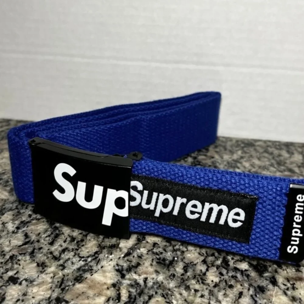 SU-PREME BLUE adjustable ratchet clasp belt